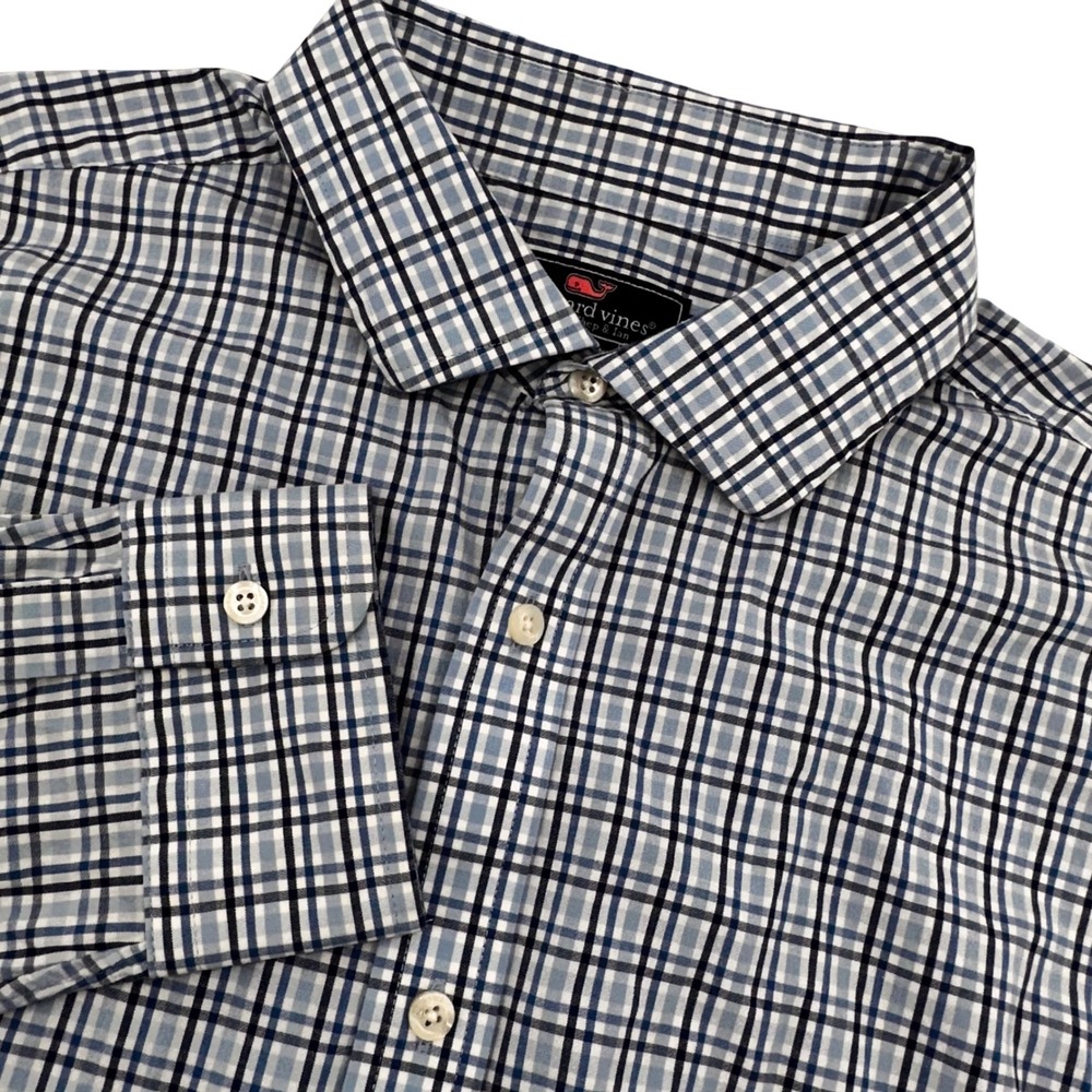 Vineyard Vines Mens Classic Fit Cooper‎ Shirt 2XL Plaid Button Down Long Sleeve